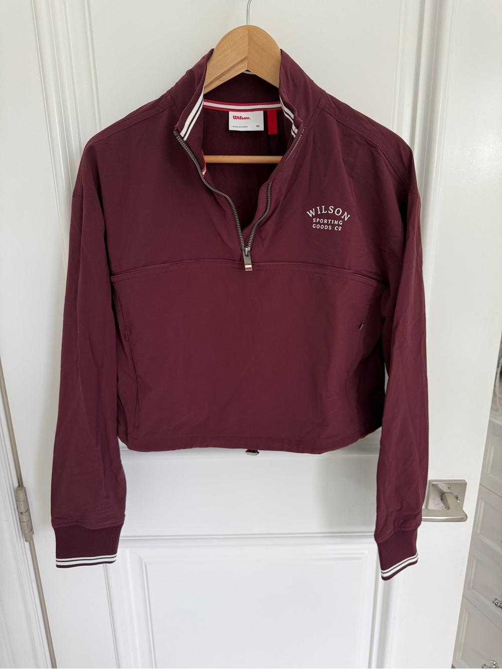 Wilson Women’s Maroon Quarter-Zip Bomber Jacket